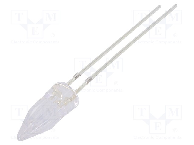 LED; 5mm; blue; 500÷750mcd; 100°; 20mA; 12V; Front: Rocket