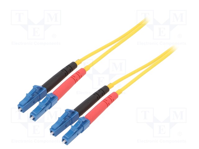 Fiber patch cord; both sides,LC/UPC; 1m; Optical fiber: 9/125um