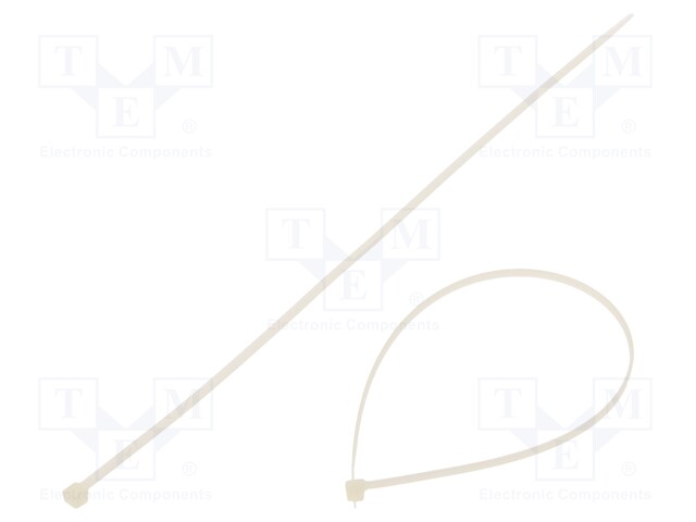 Cable tie; L: 290mm; W: 3.6mm; polyamide; 80N; natural; Ømax: 106mm