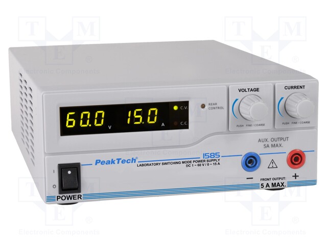 Power supply: programmable laboratory; single-channel; 1÷60VDC