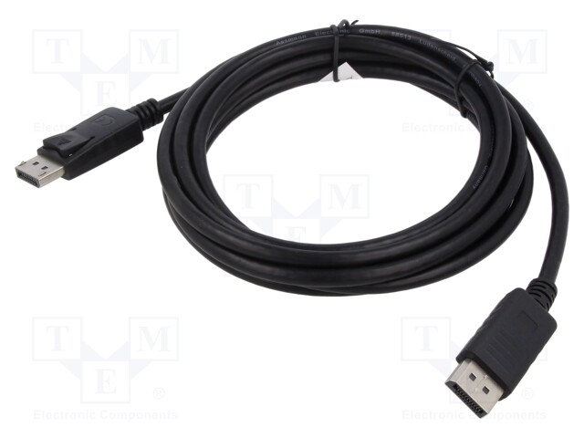 Cable; DisplayPort 1.1a,HDCP 1.3; DisplayPort plug,both sides