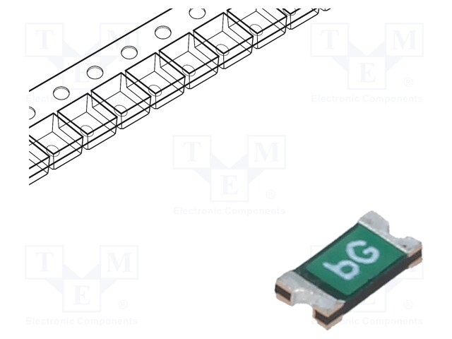 Fuse: PTC polymer; 250mA; Imax: 100A; Case: 1206; 0ZCJ