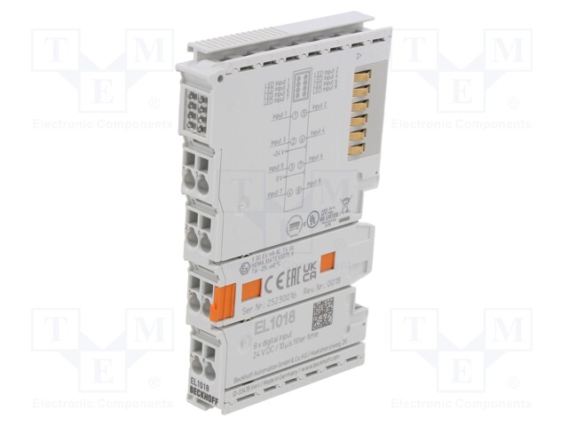 Industrial module: digital input; 24VDC; -25÷60°C; IP20; IN: 8