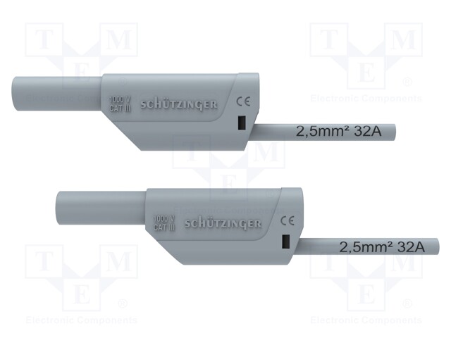 Test lead; 32A; 4mm banana plug-4mm banana plug; Urated: 1kV