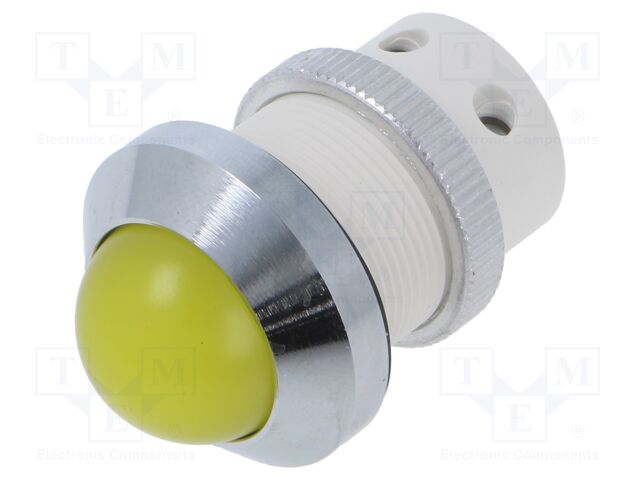 Indicator: LED; prominent; yellow; 24÷28VDC; 24÷28VAC; Ø22mm; IP67