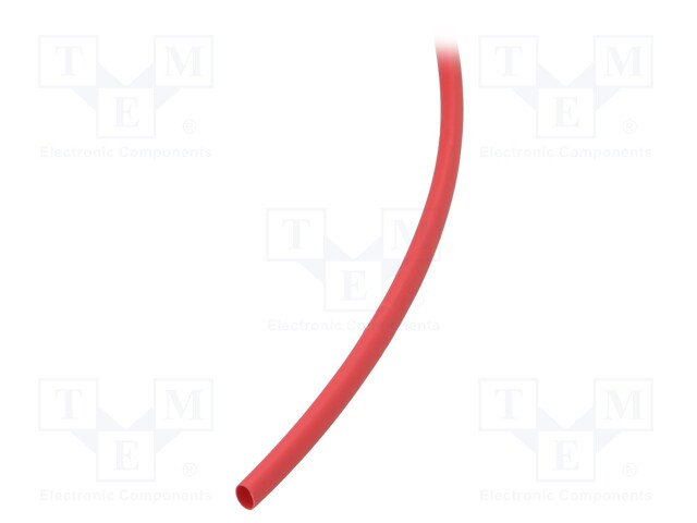 Heat shrink sleeve; glueless; 2: 1; 4.8mm; red; polyolefine