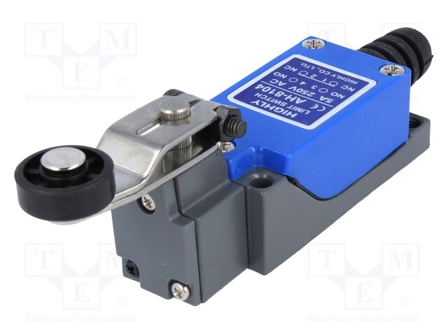 Limit switch; lever R 30mm, roller Ø18mm; NO + NC; 5A; IP64