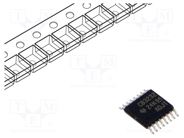 IC: interface; receiver,line driver; RS232; 1000kbps; TSSOP16