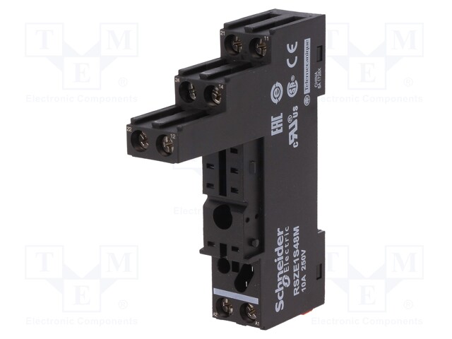 Socket; PIN: 8; 10A; 250VAC; Mounting: DIN; Leads: screw terminals