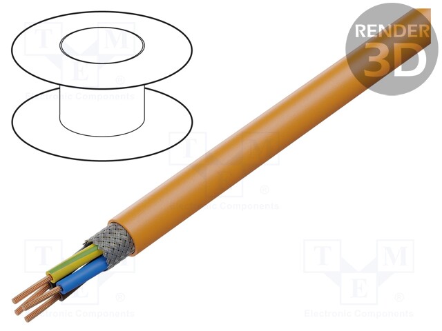 Wire: servo drive; ÖLFLEX® SERVO FD 796 CP; 4G4mm2 + (3x1)mm2