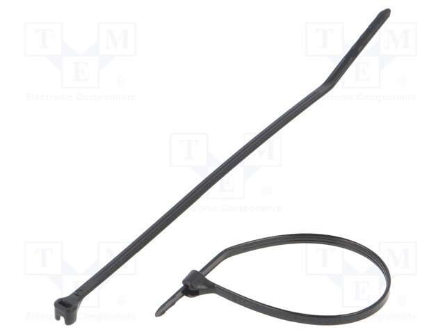 Cable tie; with a metal clasp; L: 102mm; W: 2.4mm; polyamide; 80N