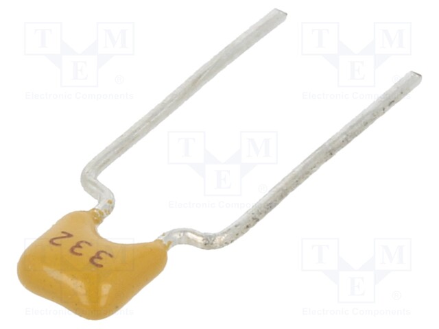 Capacitor: ceramic; 3.3nF; 50V; X7R; ±10%; THT; 5mm