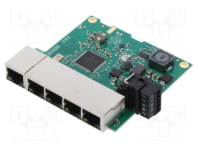 Industrial module: switch Ethernet; unmanaged; 5÷30VDC; RJ45