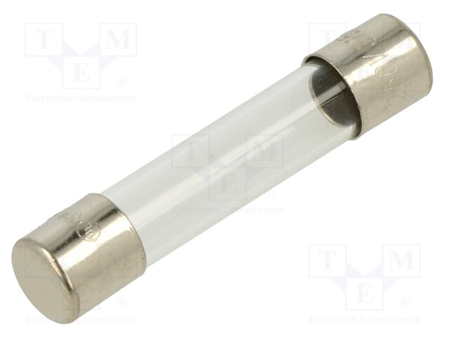 Fuse: fuse; 315mA; 250VAC; glass; 6.35x31.8mm; brass; bulk