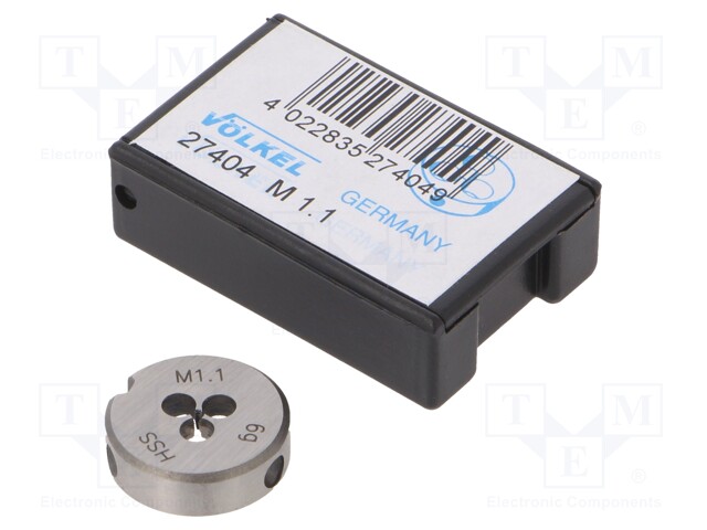 Threading die; HSS; M1,1; 0.25; Ø: 16mm; Thk: 5mm; 6g