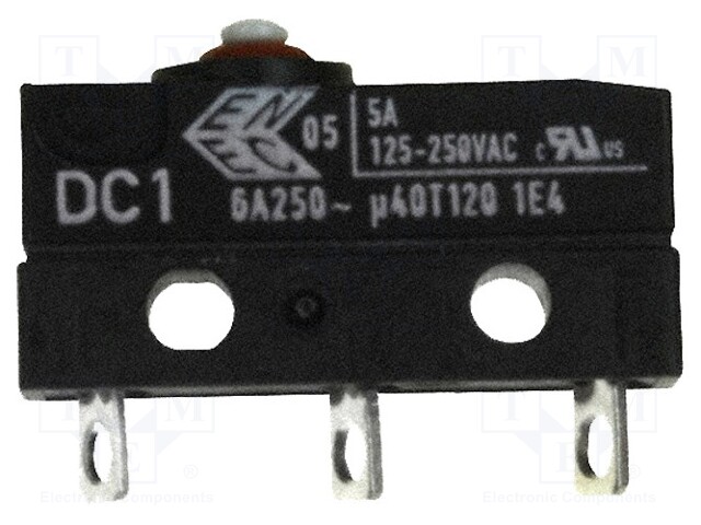 Microswitch SNAP ACTION; SPDT; 6A/12VDC; OFF-(ON); Pos: 2