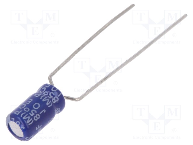 Capacitor: electrolytic; THT; 22uF; 16VDC; Ø4x7mm; Pitch: 5mm; ±20%