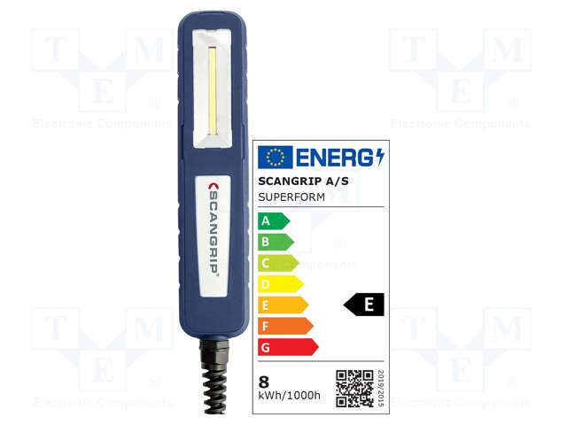 Lamp: inspection lamp; 6000K; IP54; 750lm; W: 31mm; L: 270mm; H: 49mm