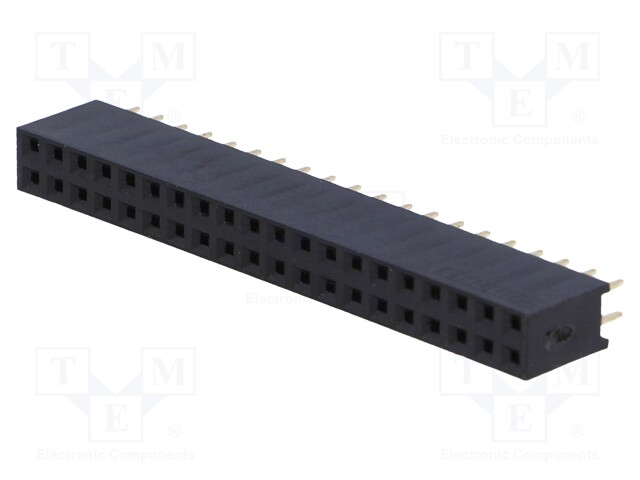 Socket; pin strips; female; PIN: 40; straight; 2.54mm; THT; 2x20