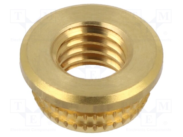 Threaded insert; brass; M8; BN: 37905; L: 4.75mm; MICROBARB®