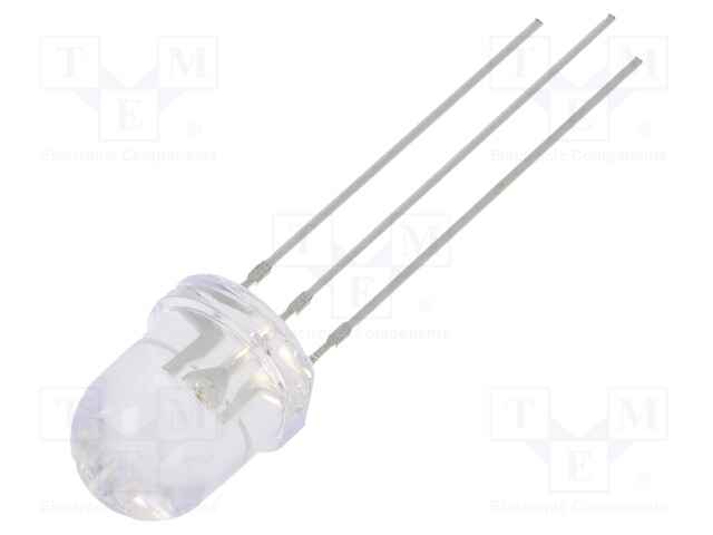 LED; 8mm; bicolour; red,blue; 7000mcd; 4200mcd; 30°; cathode; oval