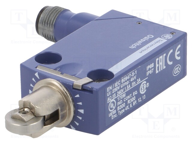 Limit switch; metal roller Ø11,6mm; SPDT; 6A; max.250VAC; IP66