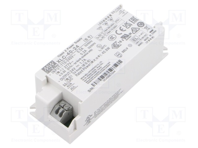 Power supply: switching; LED; 40W; XLC-40; -25÷90°C; OUT: 1