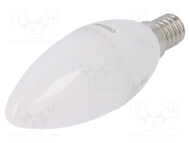 LED lamp; warm white; E14; 230VAC; 470lm; 5.7W; 2700K; CRImin: 80