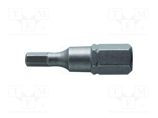 Screwdriver bit; hex key; HEX 3mm; Overall len: 25mm; 2pcs.