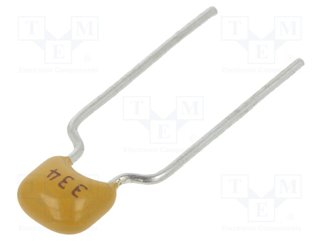 Capacitor: ceramic; 330nF; 100V; Y5V; ±10%; THT; 5mm