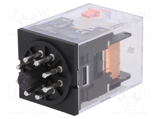 Relay: electromagnetic; DPDT; Ucoil: 230VAC; 10A/250VAC; 10A/30VDC