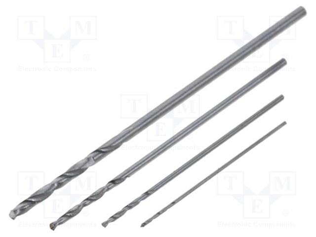 Tool accessories: drill set; Application: metal,plastic; Pcs: 4