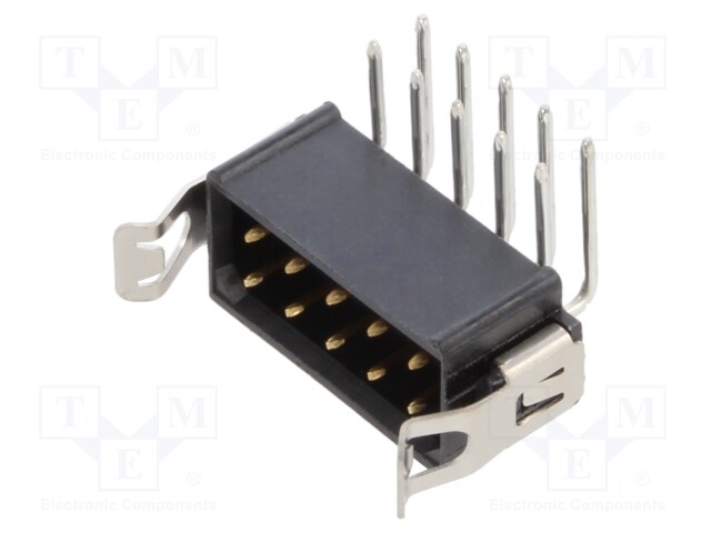 Pin Header, Latched, Board-to-Board, Wire-to-Board, 2 mm, 2 Rows, 10 Contacts, Through Hole