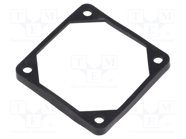 Mounting gasket; Ømount.hole: 5mm; black; Shore hardness: 40