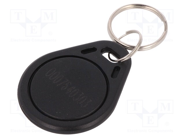 RFID pendant; black; 100÷150kHz; Mat: plastic; 64bit; 4g