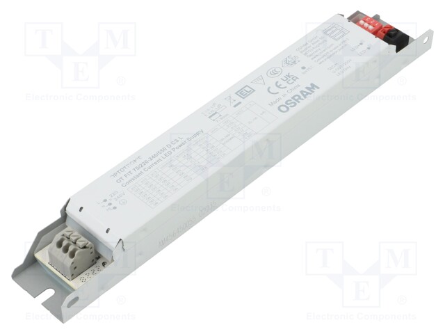 Power supply: switched-mode; LED; 75W; 90÷216VDC; 300÷550mA; IP20