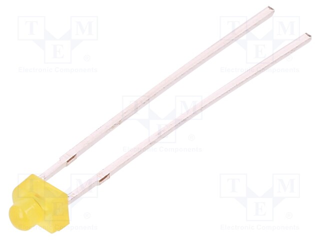 LED; 1.8mm; yellow; 2.5÷12.5mcd; 20°; 2.4÷3V; Front: convex