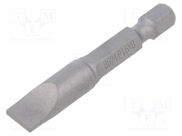 Screwdriver bit; slot; 8,0x1,6mm; Overall len: 50mm