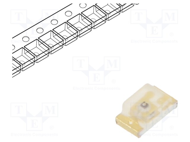 LED; SMD; 1608; red; 45÷112mcd; 1.6x0.8x0.6mm; 120°; 1.75÷2.35V