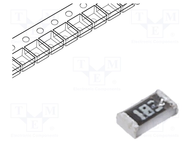 SMD Chip Resistor, 18 kohm, ± 0.1%, 100 mW, 0603 [1608 Metric], Metal Film (Thin Film)