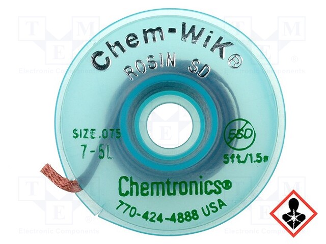 Tape: desoldering; rosin; W: 1.9mm; L: 1.5m