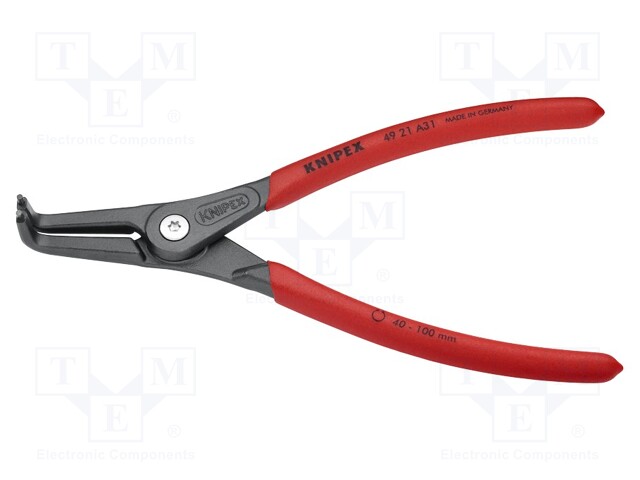 Pliers; internal circlip; Ring: external; Pliers len: 210mm