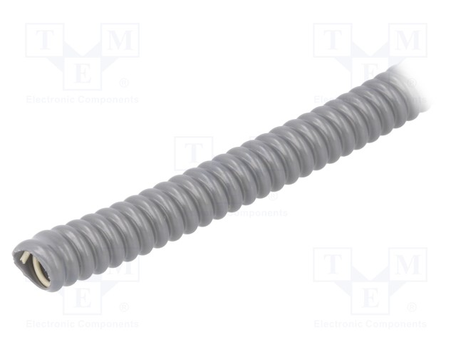 Protective tube; ØBraid : 10mm; PVC; grey; Len: 10m; -25÷80°C