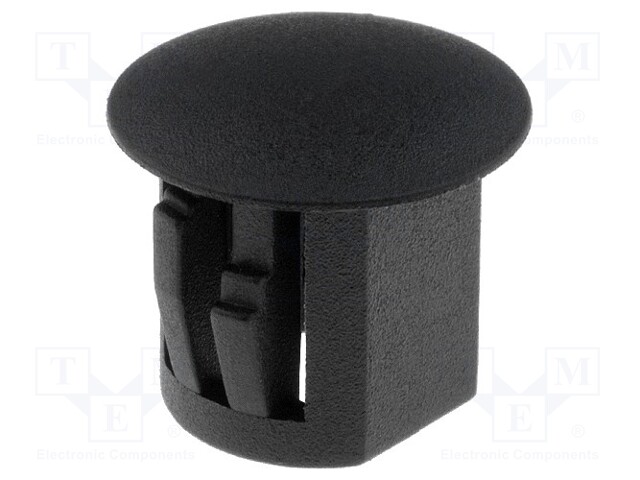 Stopper; polyamide; Øhole: 9.5mm; H: 10.5mm; black; UL94V-2