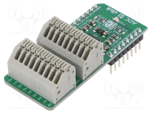 Click board; A/D converter; GPIO,SPI; AD7175-8,LT6656; 3.3/5VDC