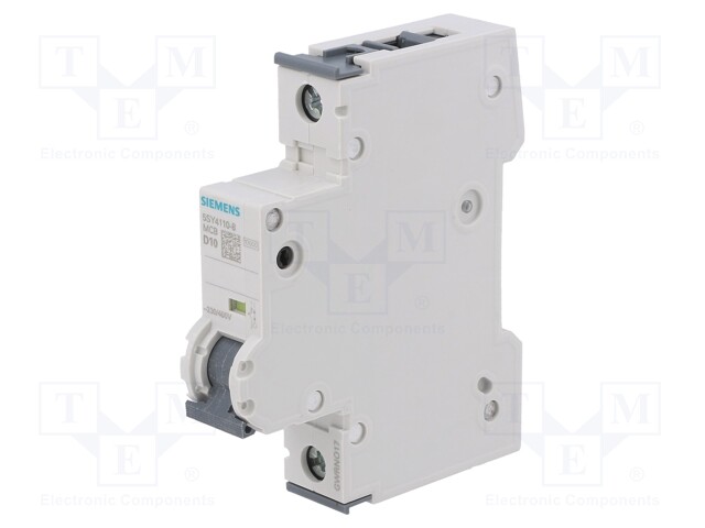 Circuit Breaker, MCB, 5SY4, 1P, 10 kA, 400 V, 10 A