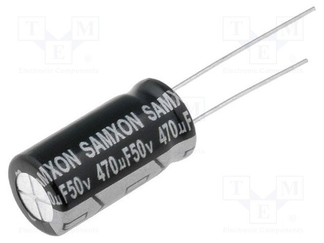 Capacitor: electrolytic; low impedance; THT; 470uF; 50VDC; ±20%