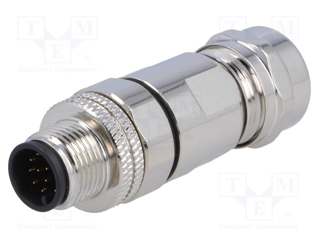 Plug; M12; PIN: 12; male; A code-DeviceNet / CANopen; for cable