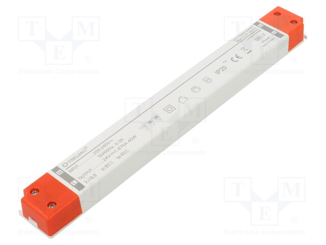 Power supply: switched-mode; LED; 45W; 24VDC; 1875mA; 220÷240VAC