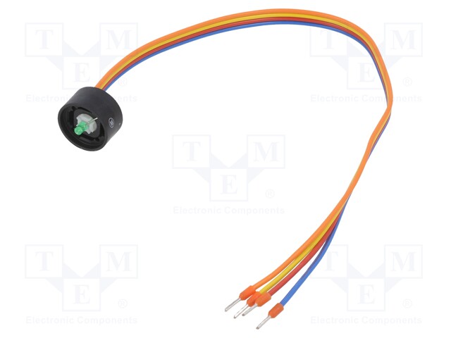 Contact Block, Series 84, Green LED, 24 Vdc, 10 mA, SPST-NO, Flat Ribbon Cable, IP40